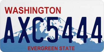 WA license plate AXC5444