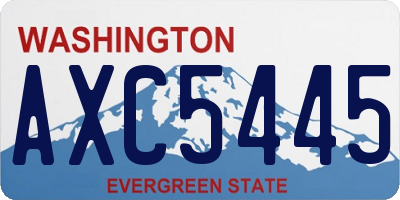 WA license plate AXC5445