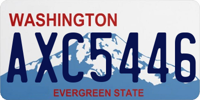 WA license plate AXC5446