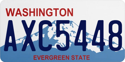 WA license plate AXC5448