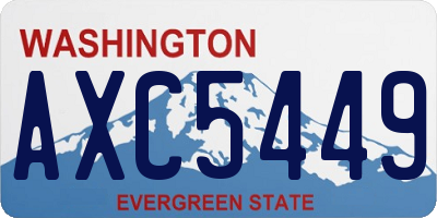 WA license plate AXC5449