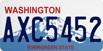 WA license plate AXC5452