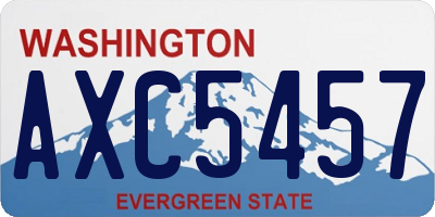 WA license plate AXC5457