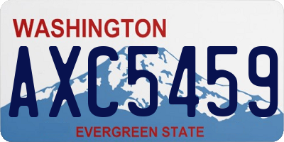 WA license plate AXC5459