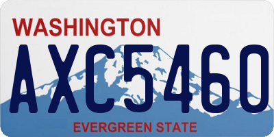 WA license plate AXC5460