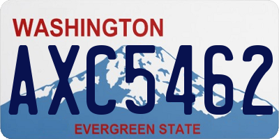 WA license plate AXC5462