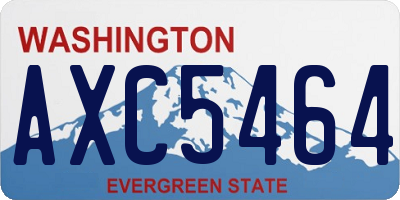 WA license plate AXC5464