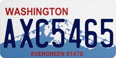 WA license plate AXC5465