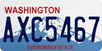 WA license plate AXC5467