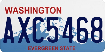 WA license plate AXC5468