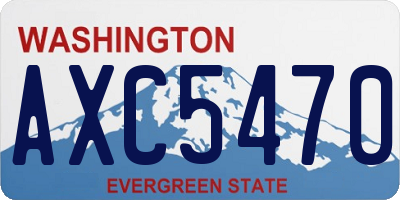 WA license plate AXC5470