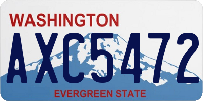WA license plate AXC5472