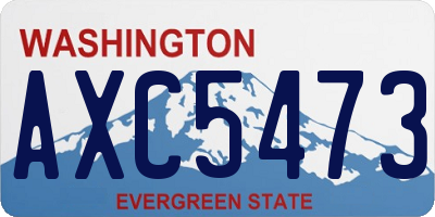 WA license plate AXC5473