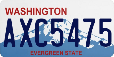 WA license plate AXC5475