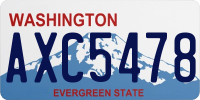 WA license plate AXC5478