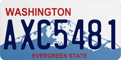 WA license plate AXC5481