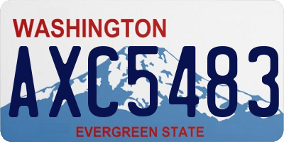 WA license plate AXC5483