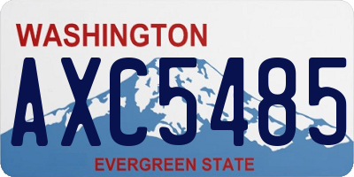 WA license plate AXC5485