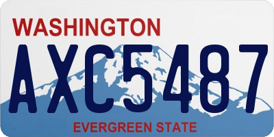 WA license plate AXC5487