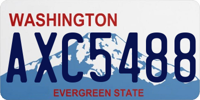 WA license plate AXC5488