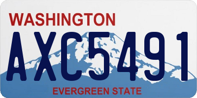 WA license plate AXC5491
