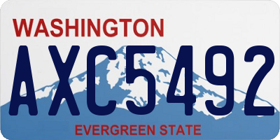 WA license plate AXC5492