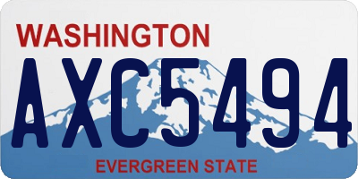 WA license plate AXC5494