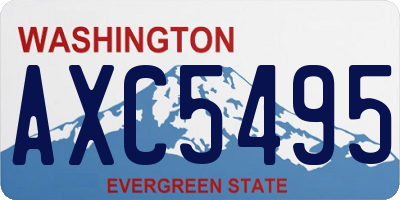 WA license plate AXC5495