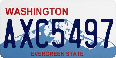WA license plate AXC5497