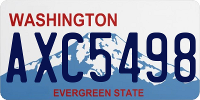 WA license plate AXC5498