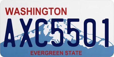 WA license plate AXC5501
