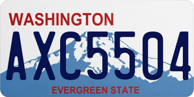 WA license plate AXC5504