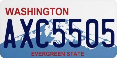 WA license plate AXC5505