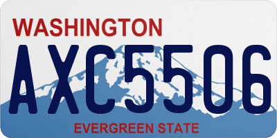 WA license plate AXC5506