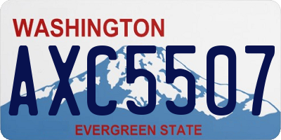 WA license plate AXC5507