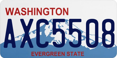 WA license plate AXC5508