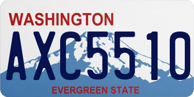 WA license plate AXC5510