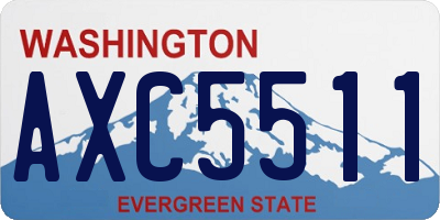 WA license plate AXC5511