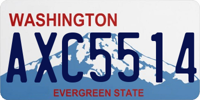 WA license plate AXC5514
