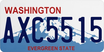 WA license plate AXC5515