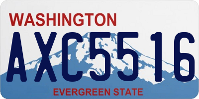 WA license plate AXC5516