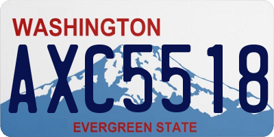 WA license plate AXC5518