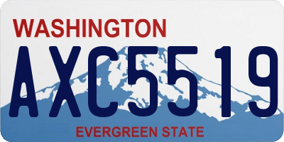 WA license plate AXC5519