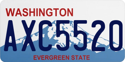WA license plate AXC5520