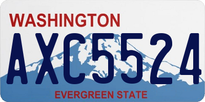 WA license plate AXC5524