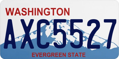 WA license plate AXC5527