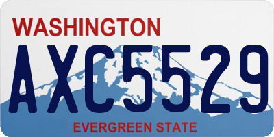 WA license plate AXC5529