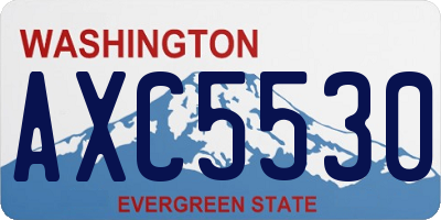 WA license plate AXC5530