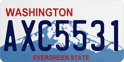 WA license plate AXC5531