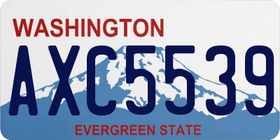 WA license plate AXC5539